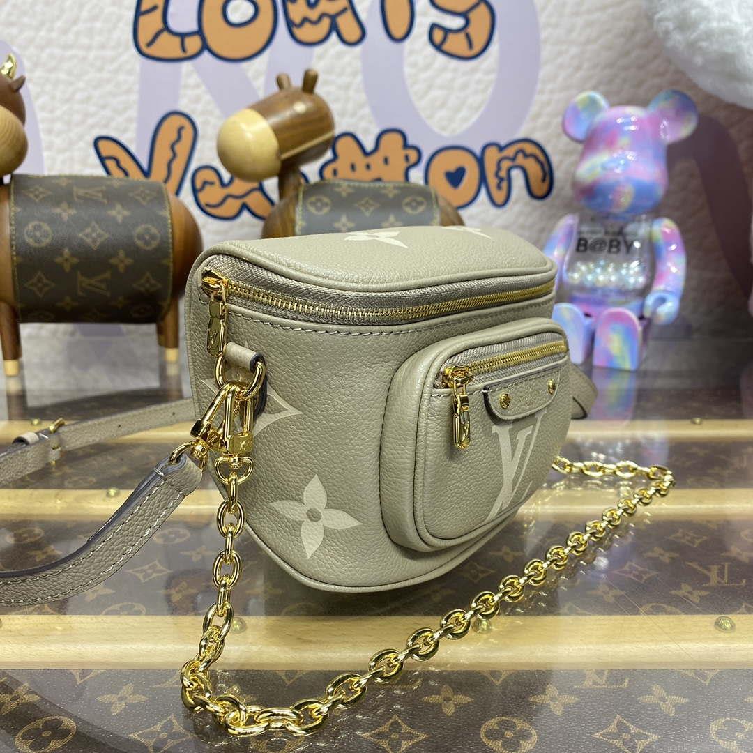 LV M82208 Louis Vuitton Mini Bumbag Monogram Empreinte Gray