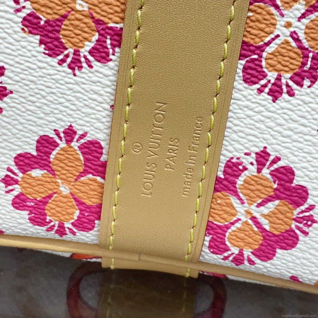 LV M11251 Louis Vuitton Keepall Bandoulière 45 Bag Coral