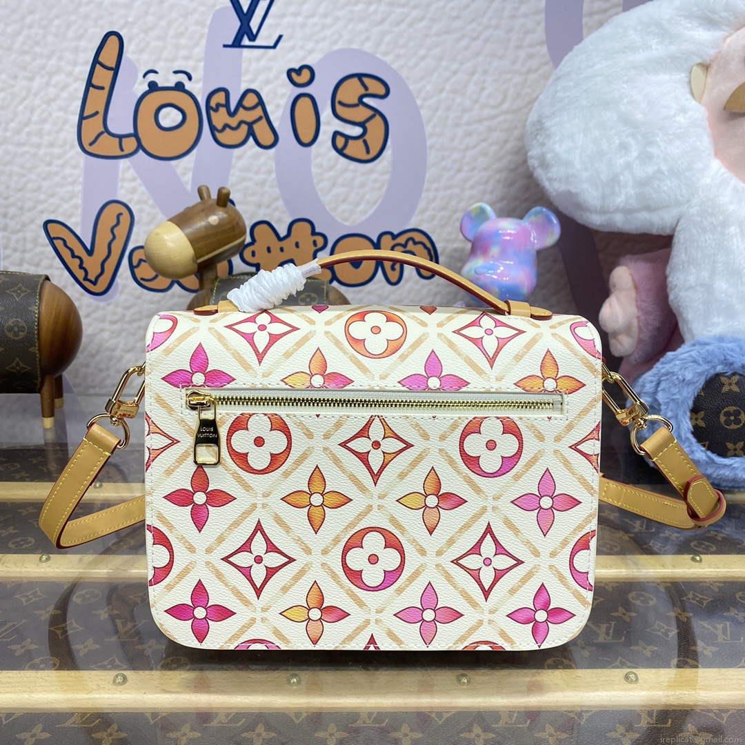 LV M11461 Louis Vuitton Pochette Métis Handbag Coral