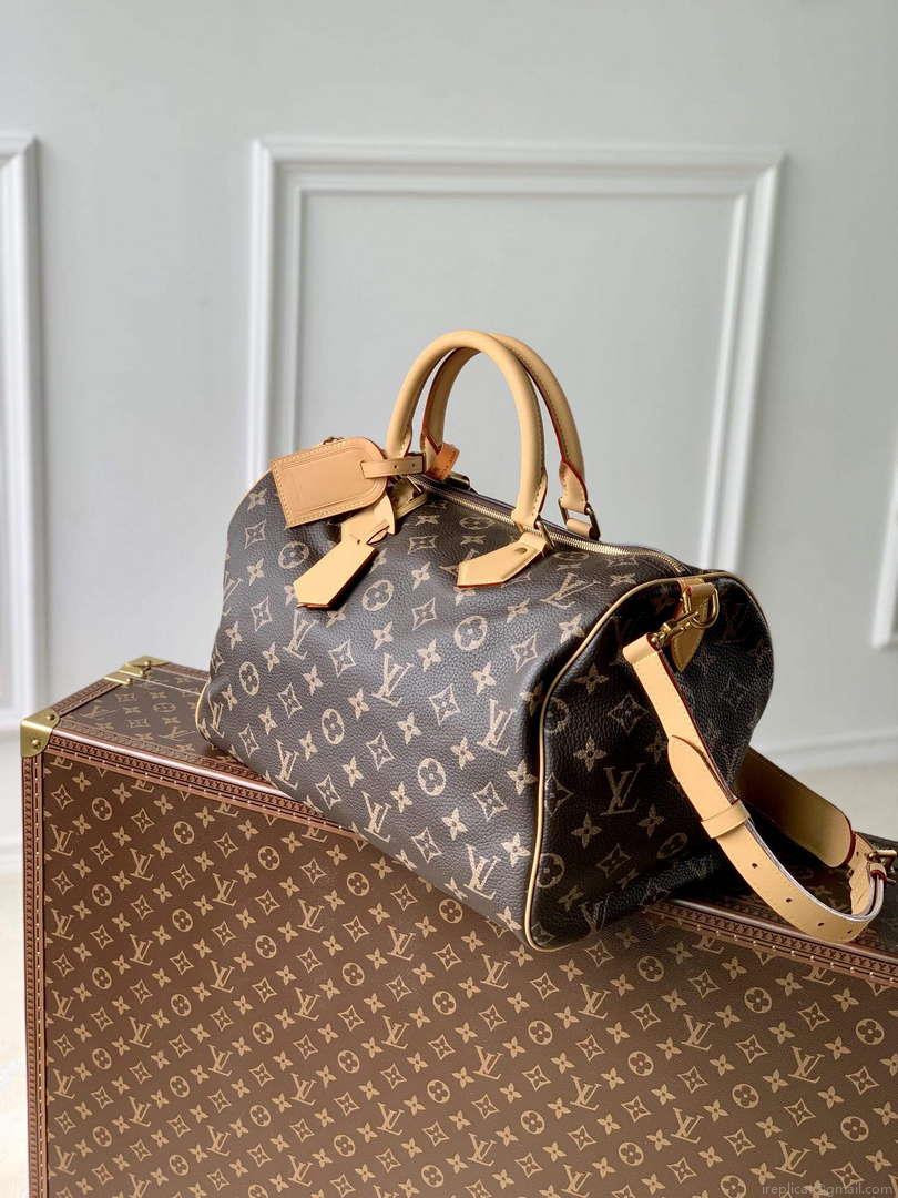 LV M24422 Louis Vuitton Speedy P9 Bandoulière 40 Bag Monogram Leather