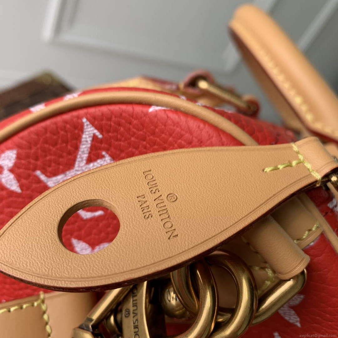 LV M24425 Louis Vuitton Speedy P9 Bandoulière 25 Bag Monogram Leather Red