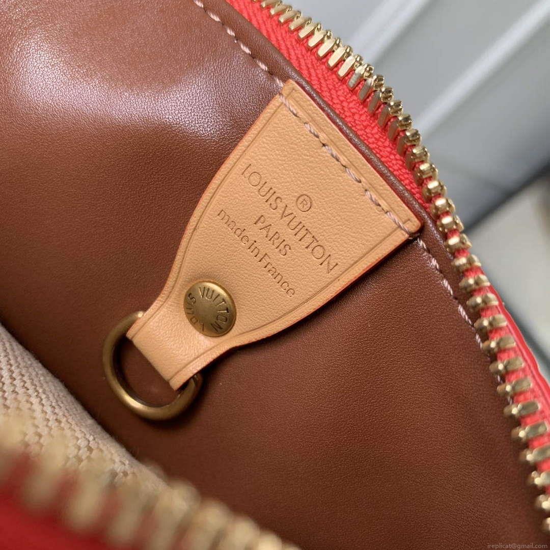 LV M24425 Louis Vuitton Speedy P9 Bandoulière 25 Bag Monogram Leather Red