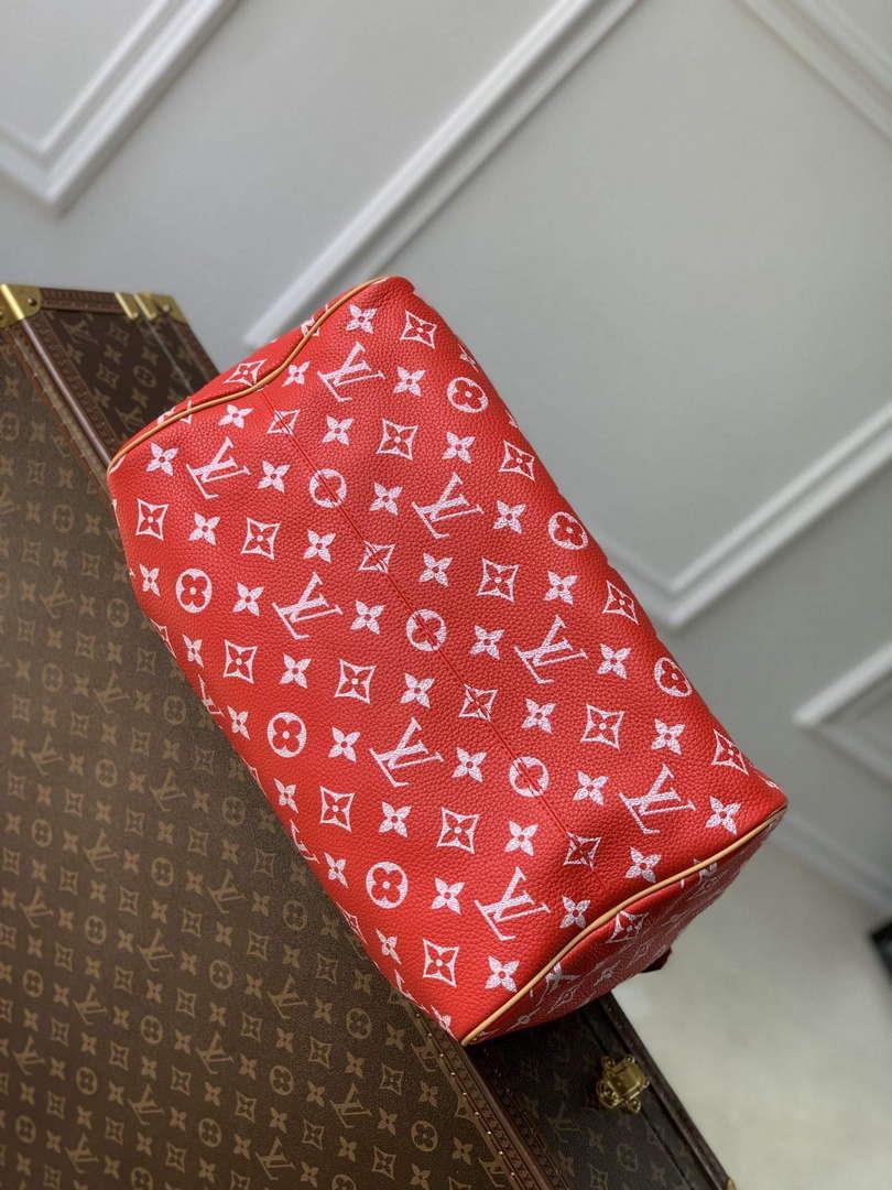 LV M24420 Louis Vuitton Speedy P9 Bandoulière 40 Bag Monogram Leather Red