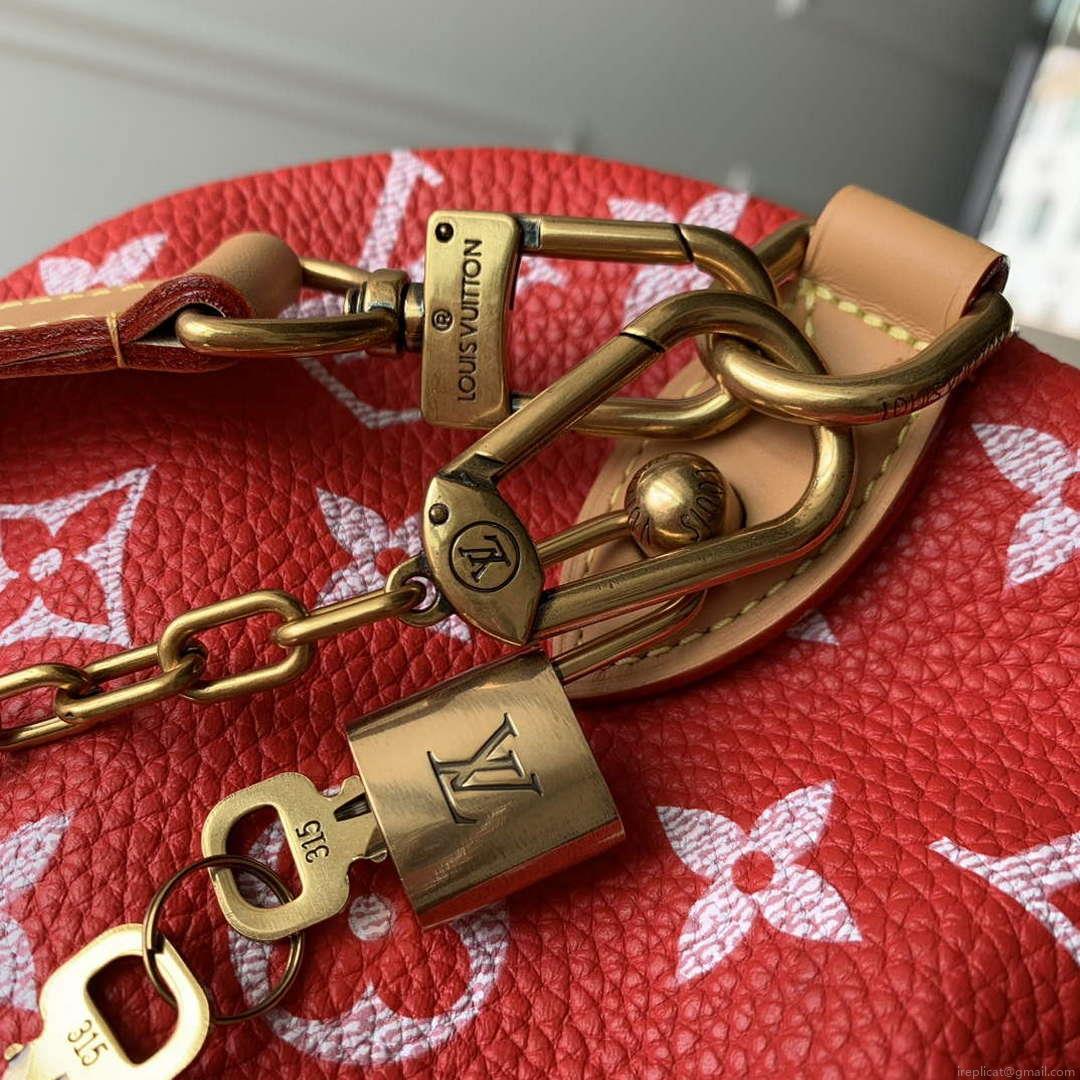 LV M24420 Louis Vuitton Speedy P9 Bandoulière 40 Bag Monogram Leather Red