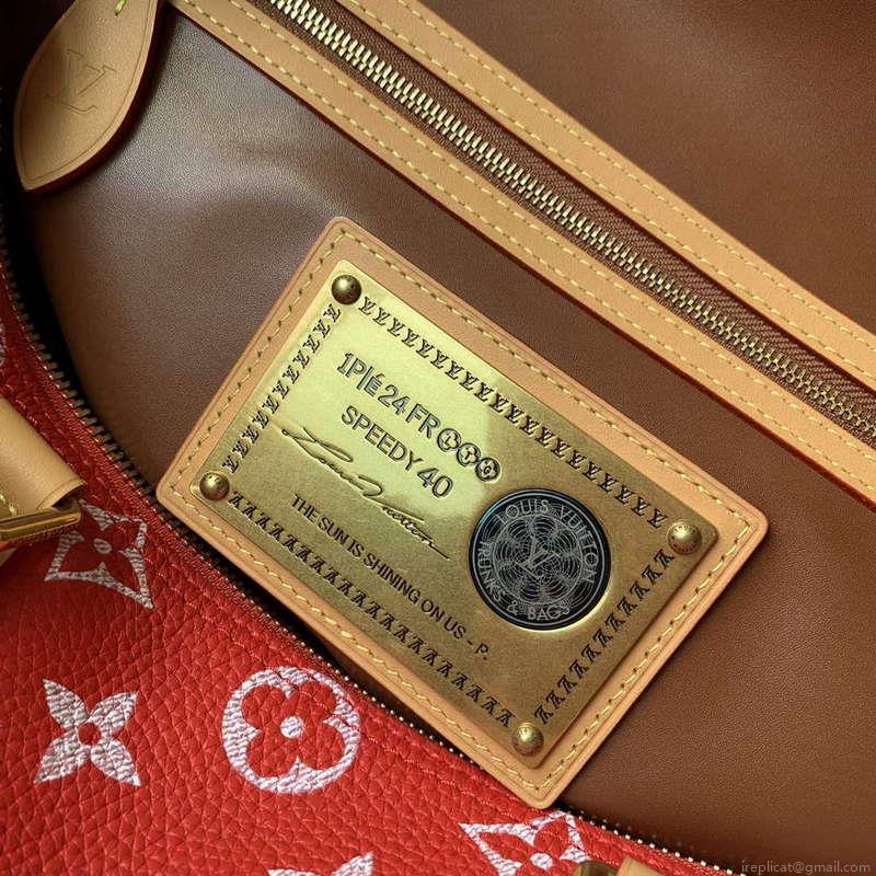 LV M24420 Louis Vuitton Speedy P9 Bandoulière 40 Bag Monogram Leather Red