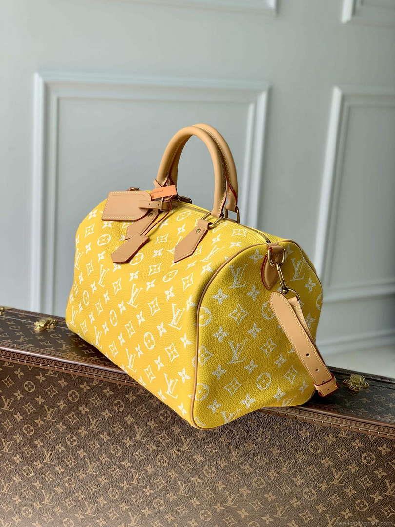 LV M24419 Louis Vuitton Speedy P9 Bandoulière 40 Bag Monogram Leather Yellow
