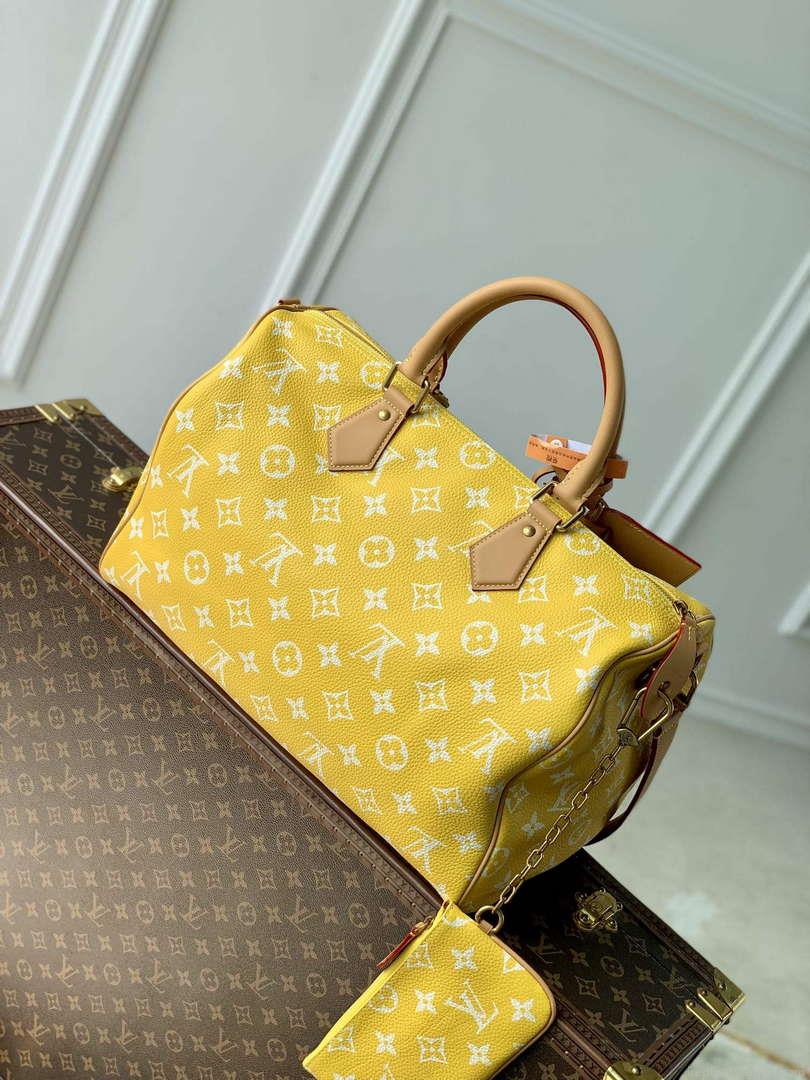 LV M24419 Louis Vuitton Speedy P9 Bandoulière 40 Bag Monogram Leather Yellow