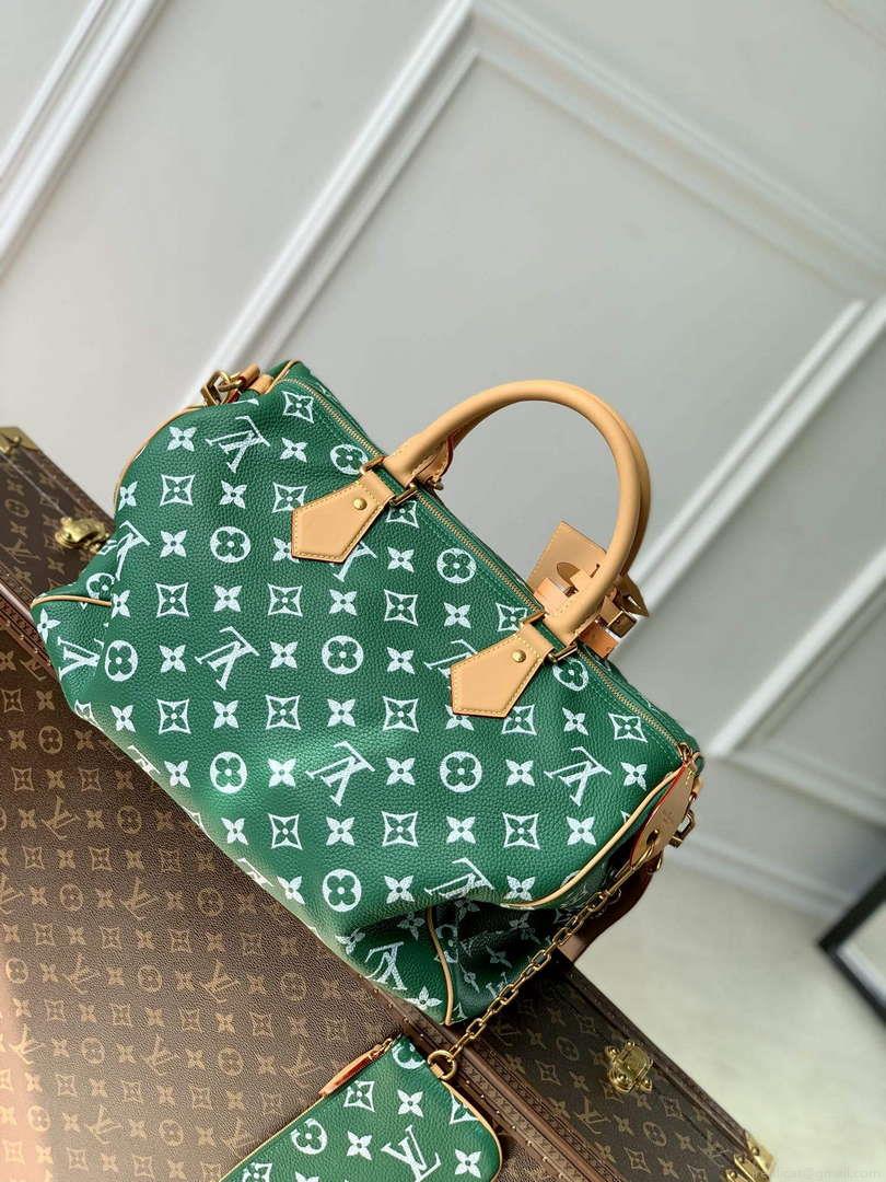 LV M24417 Louis Vuitton Speedy P9 Bandoulière 40 Bag Monogram Leather Green