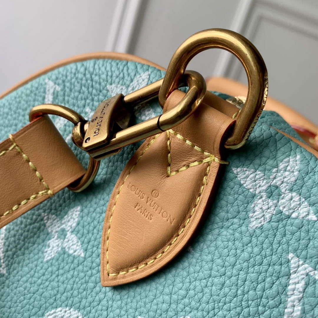 LV M24423 Louis Vuitton Speedy P9 Bandoulière 25 Bag Monogram Leather Light Blue