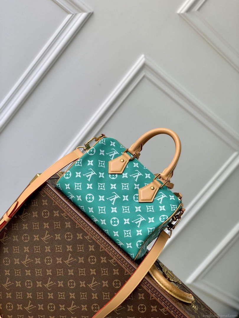 LV M24423 Louis Vuitton Speedy P9 Bandoulière 25 Bag Monogram Leather Light Green