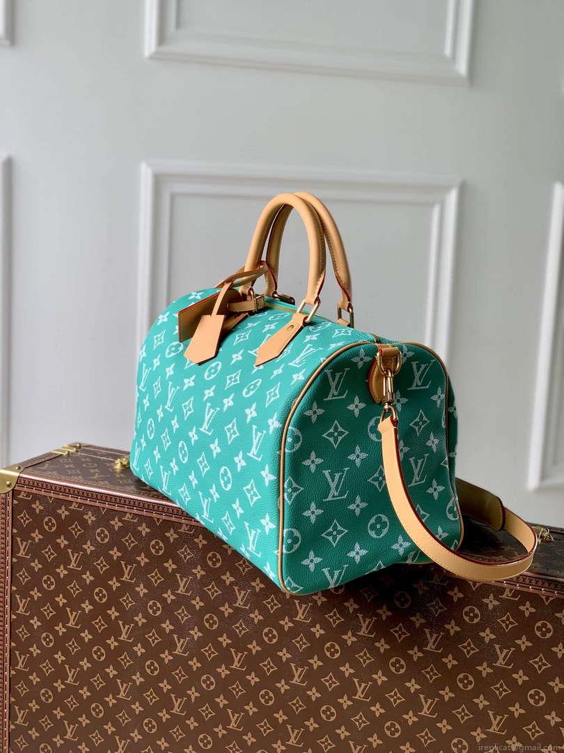 LV M24417 Louis Vuitton Speedy P9 Bandoulière 40 Bag Monogram Leather Light Green