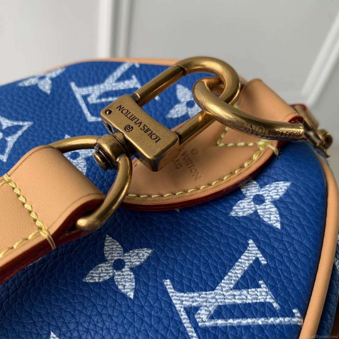 LV M24424 Louis Vuitton Speedy P9 Bandoulière 25 Bag Monogram Leather Blue