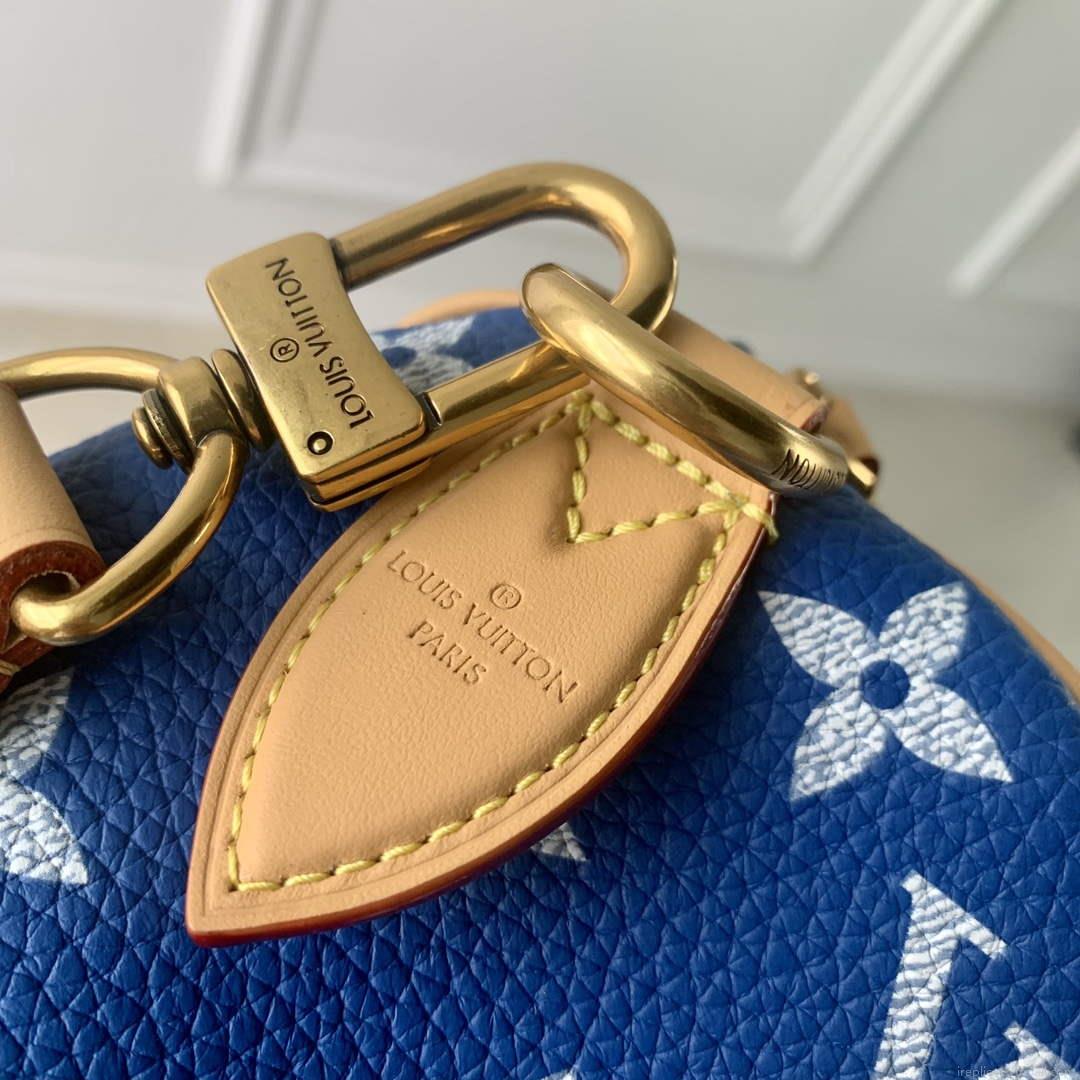 LV M24418 Louis Vuitton Speedy P9 Bandoulière 40 Bag Monogram Leather Blue