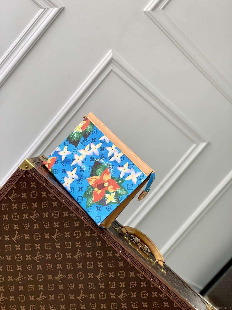 LV M83465 Louis Vuitton Pochette Voyage Nano City Bag Cerulean Blue