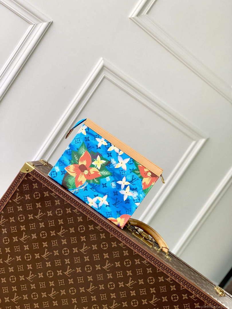 LV M83465 Louis Vuitton Pochette Voyage Nano City Bag Cerulean Blue