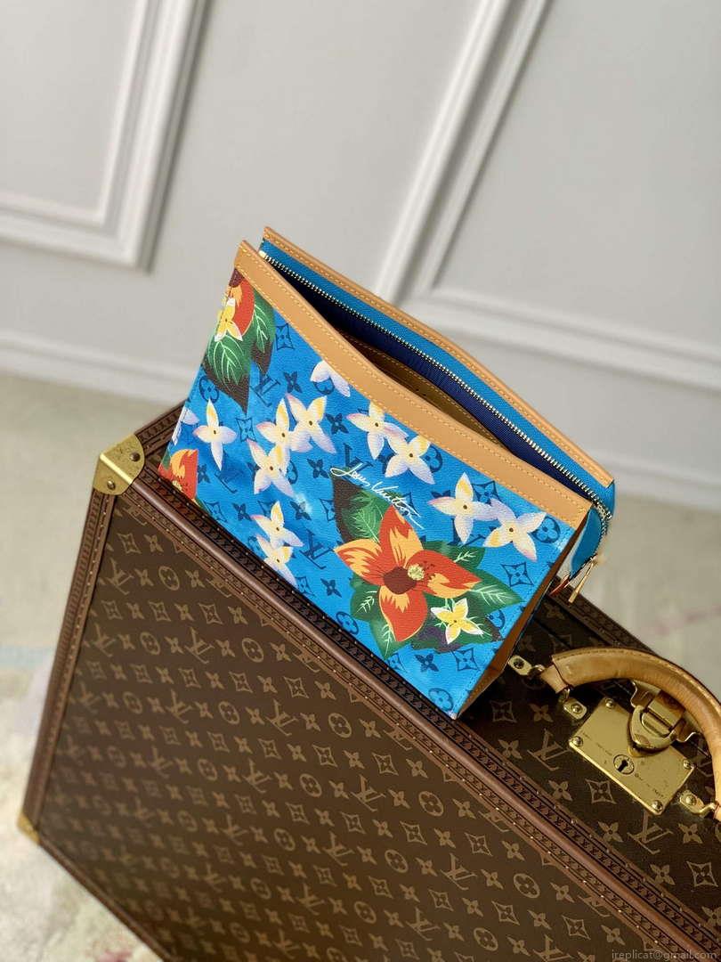 LV M83465 Louis Vuitton Pochette Voyage Nano City Bag Cerulean Blue