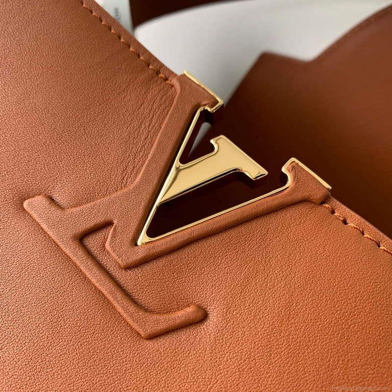 LV M24879 Louis Vuitton Capucines GM Souple Handbag Cognac