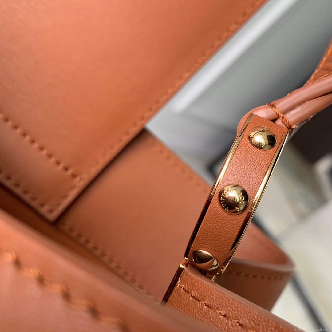 LV M24879 Louis Vuitton Capucines GM Souple Handbag Cognac