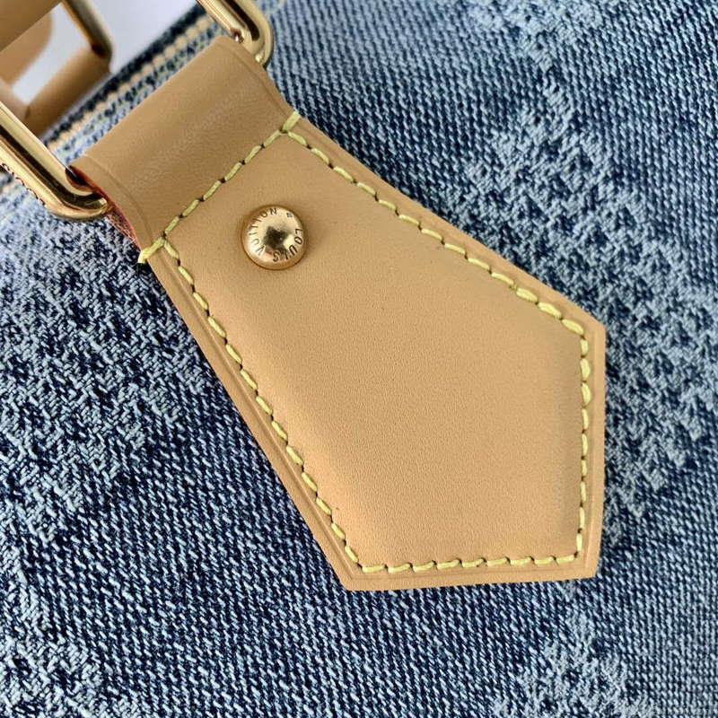 LV N40701 Louis Vuitton Speedy 40 Bandoulière Bag Blue