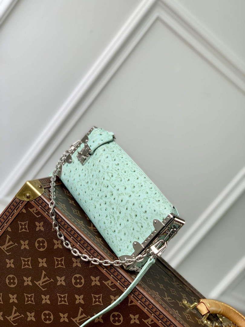 LV M25445 Louis Vuitton Slim Trunk Bag Ostrich Pattern Fruit green