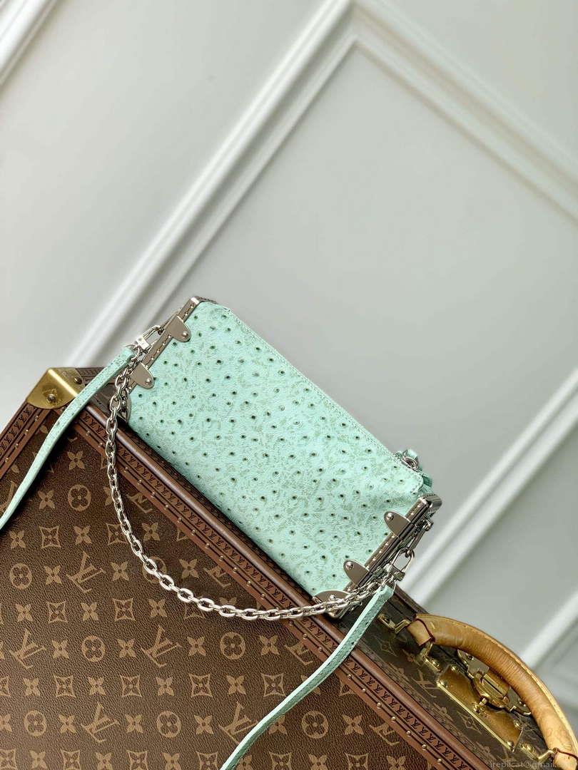LV M25445 Louis Vuitton Slim Trunk Bag Ostrich Pattern Fruit green