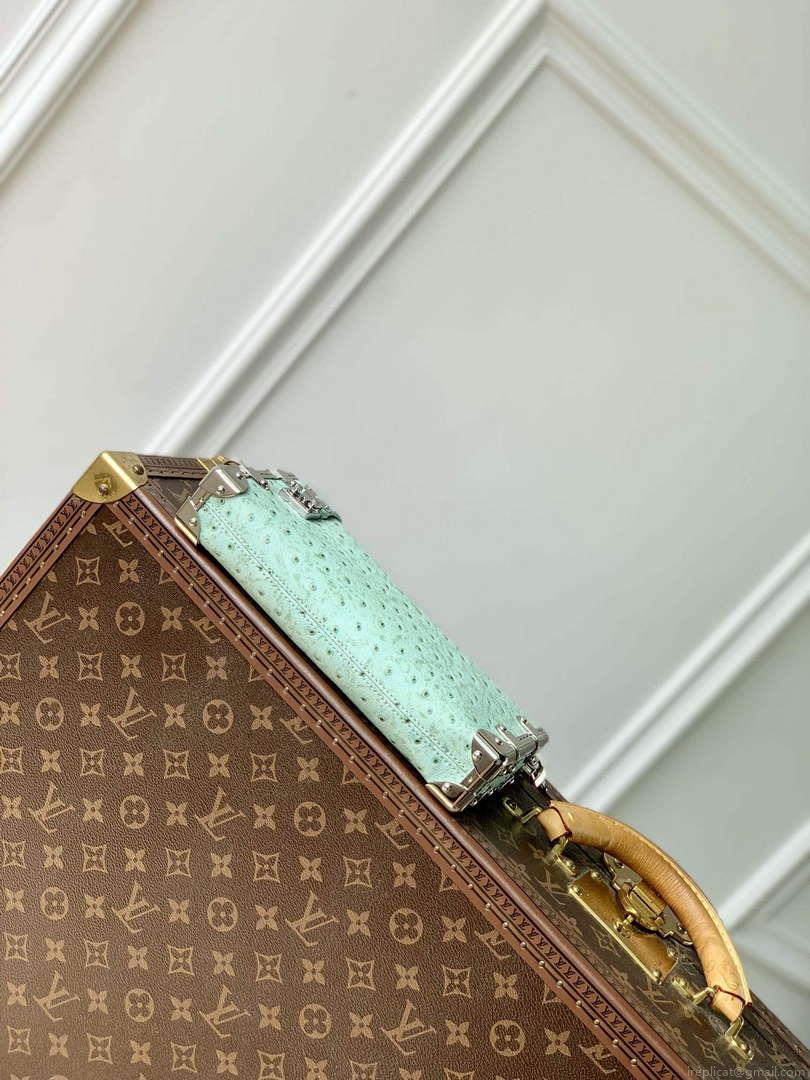 LV M25445 Louis Vuitton Slim Trunk Bag Ostrich Pattern Fruit green