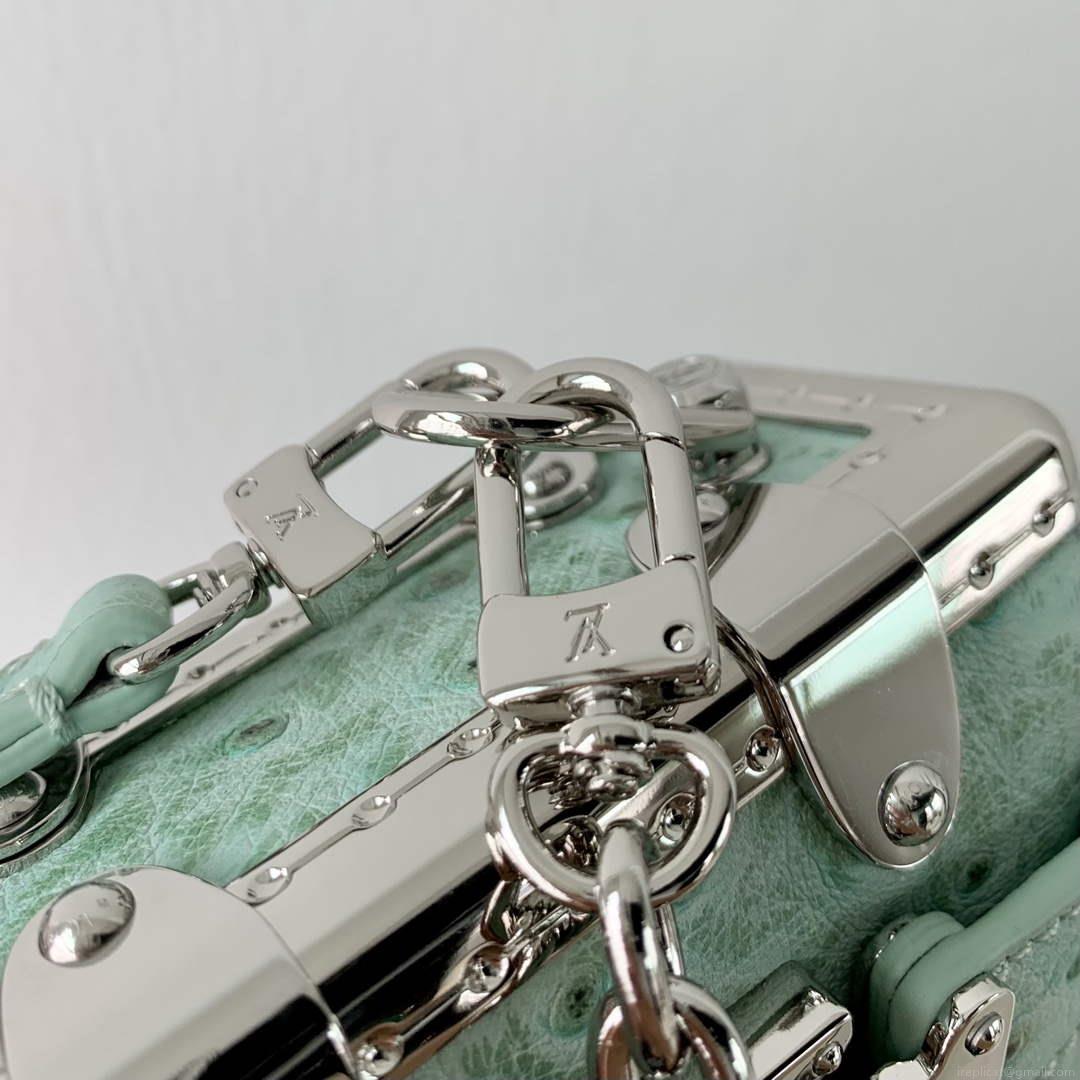 LV M25445 Louis Vuitton Slim Trunk Bag Ostrich Pattern Fruit green