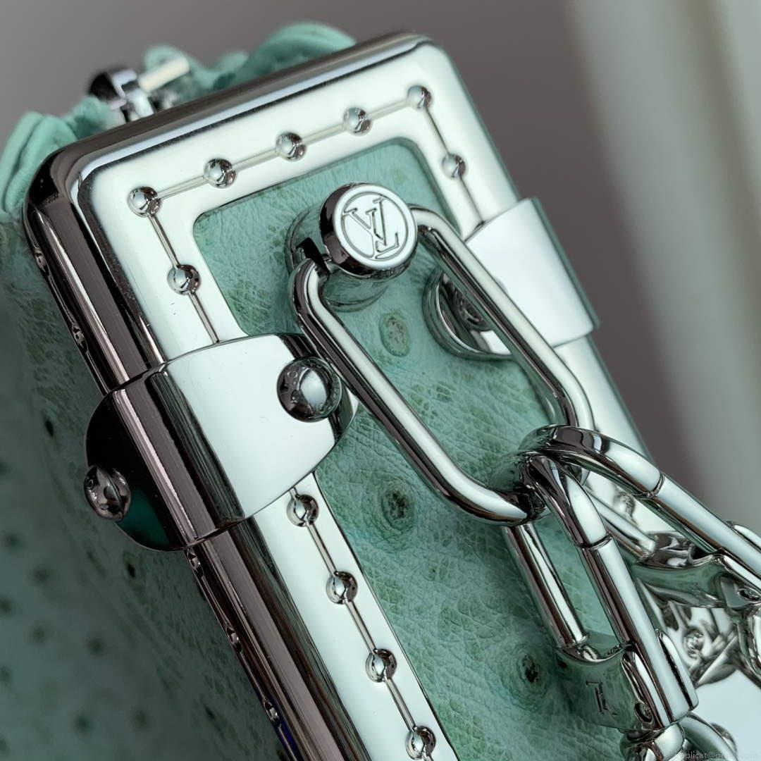 LV M25445 Louis Vuitton Slim Trunk Bag Ostrich Pattern Fruit green
