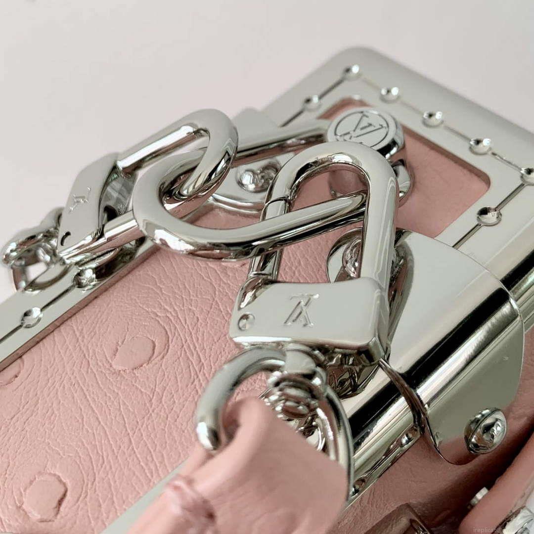 LV M25445 Louis Vuitton Slim Trunk Bag Ostrich Pattern Pink