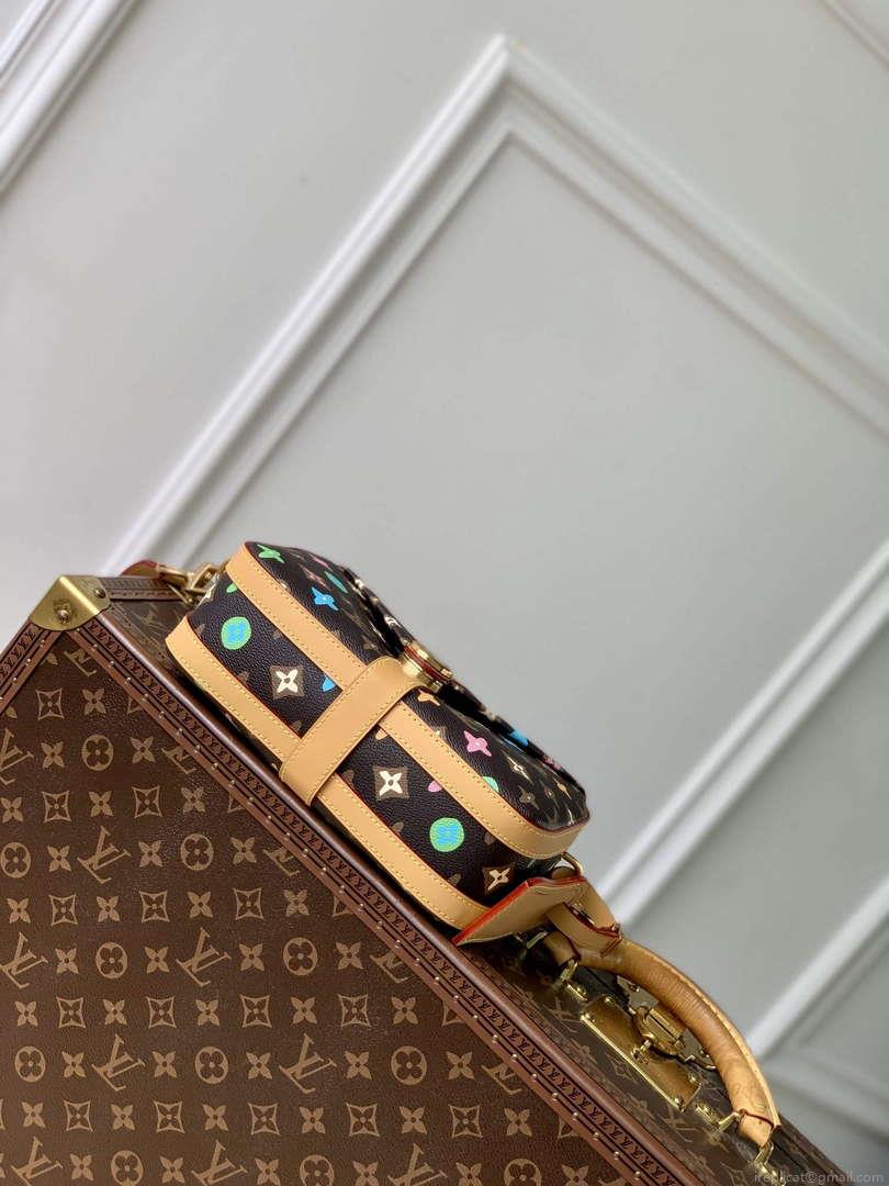 LV M24820 Louis Vuitton Envelope Messenger Cross-body Bag Chocolate