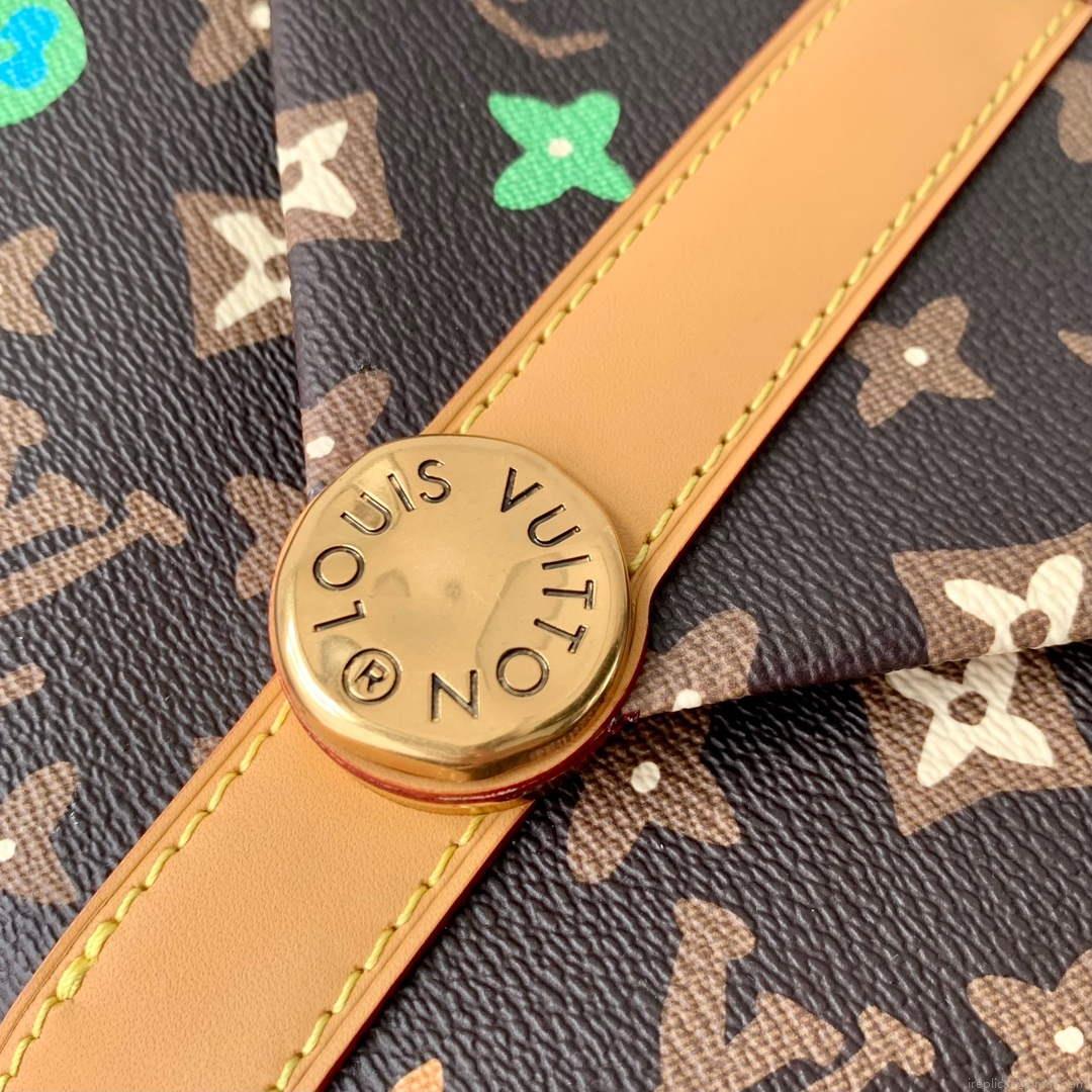 LV M24820 Louis Vuitton Envelope Messenger Cross-body Bag Chocolate