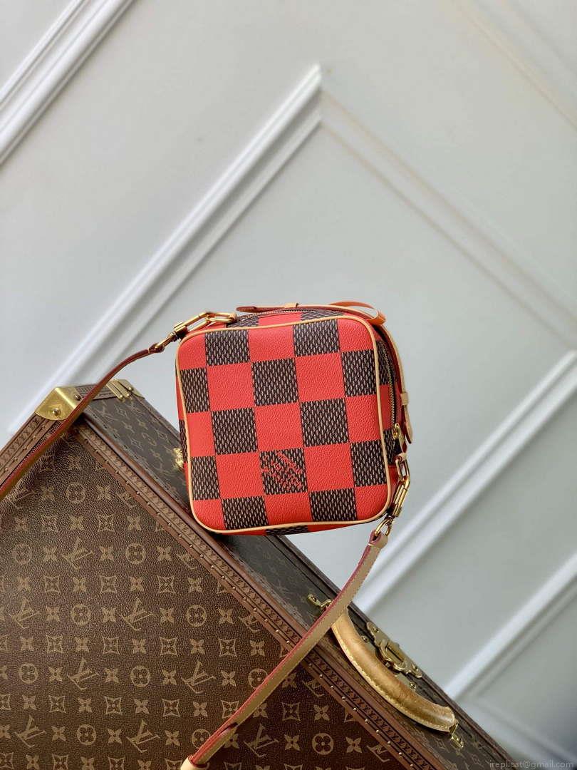 LV N40561 Louis Vuitton Chess Messenger Bag Red