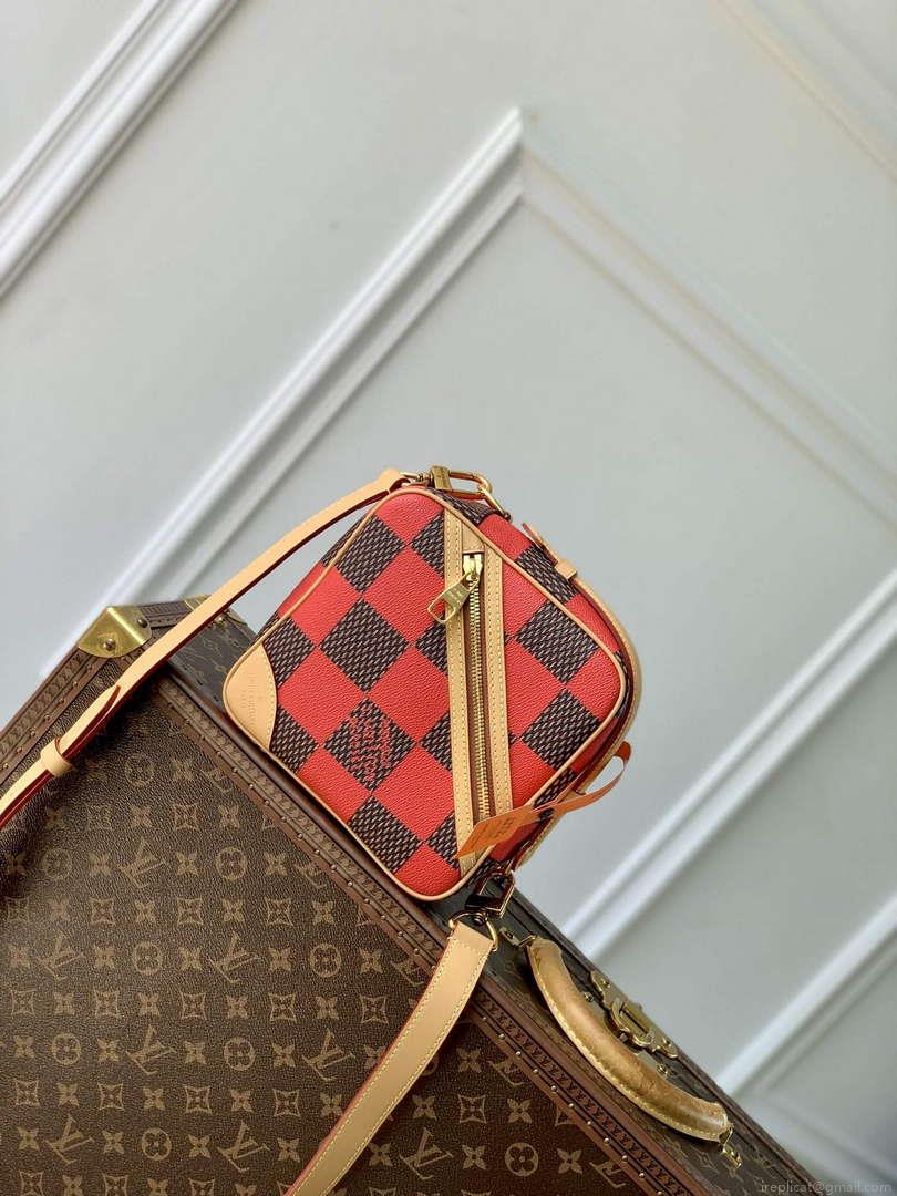 LV N40561 Louis Vuitton Chess Messenger Bag Red