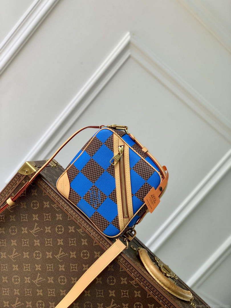 LV N40547 Louis Vuitton Chess Messenger Bag Blue