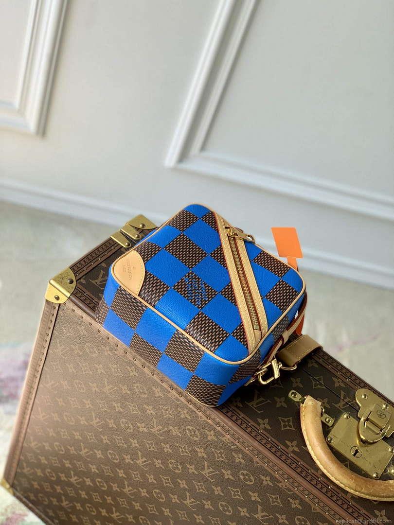 LV N40547 Louis Vuitton Chess Messenger Bag Blue