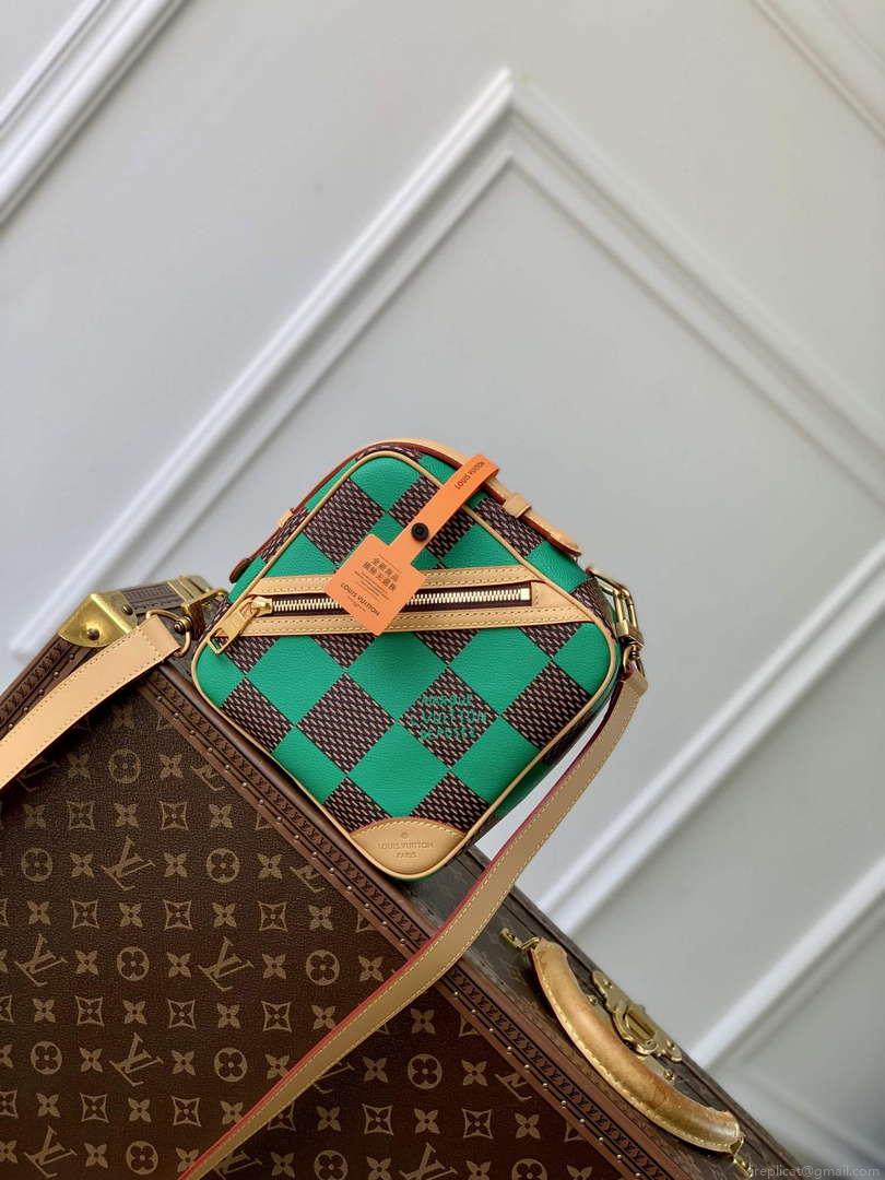 LV N40563 Louis Vuitton Chess Messenger Bag Green