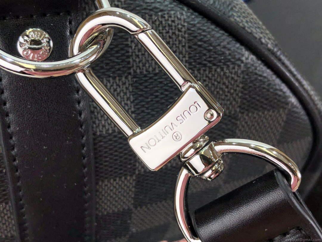 LV N45281 Louis Vuitton Keepall 50B Travel Bag Black