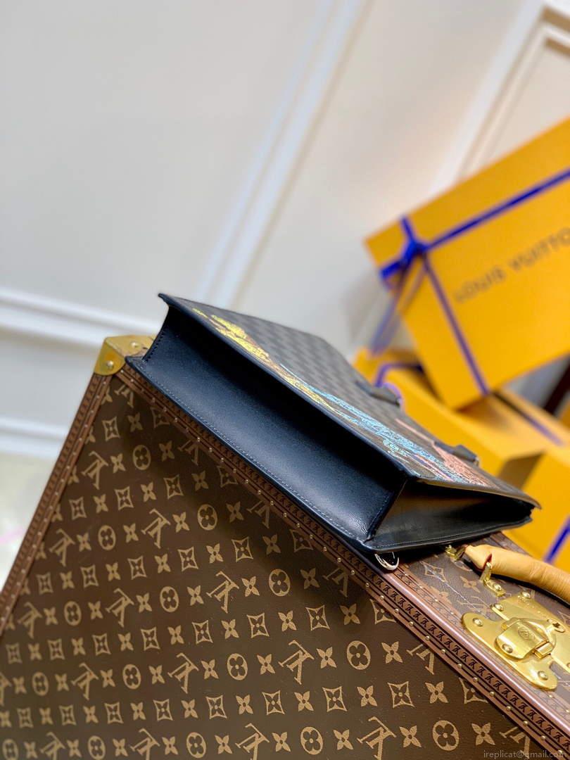 LV N45276 Louis Vuitton Sac Plat Messenger Bag Black