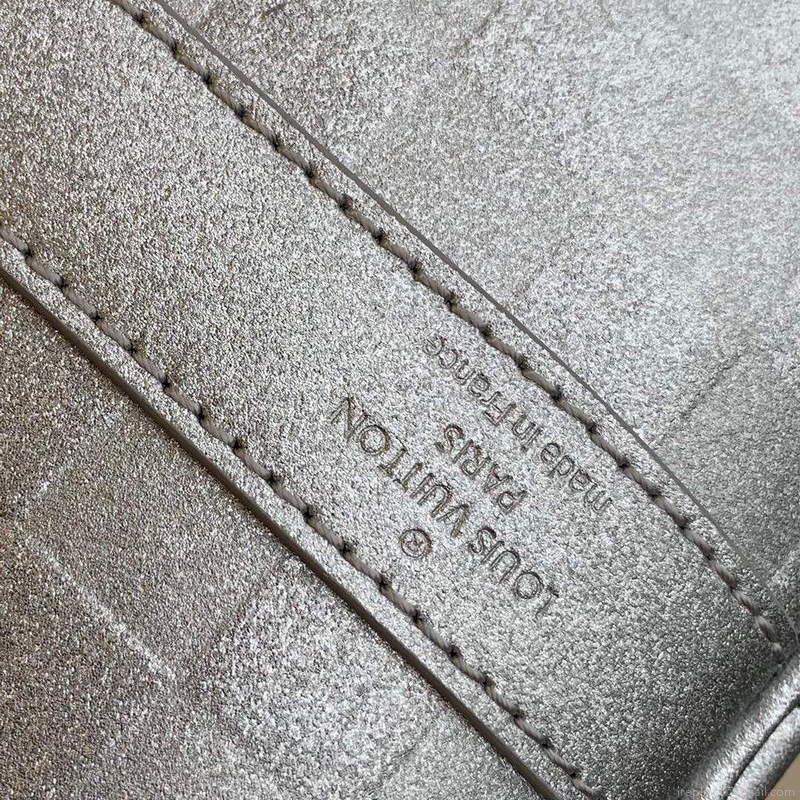 LV N58041 Louis Vuitton Keepall 50B Bandoulière Bag Silver