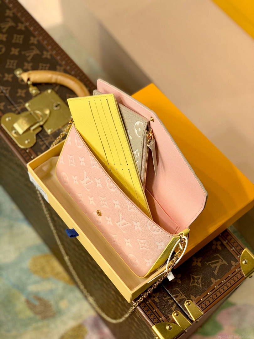 LV M81359 Louis Vuitton Felicie Pochette Bag Pink