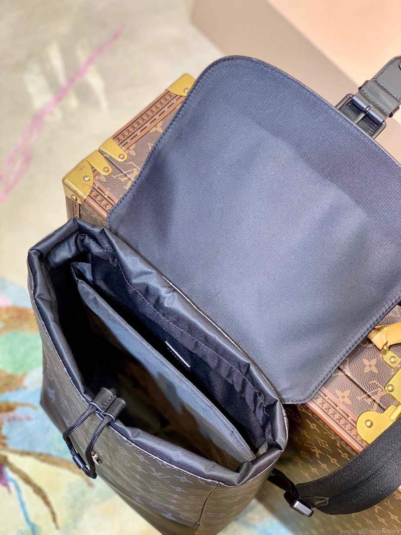 LV M45913 Louis Vuitton Saumur Backpack Black