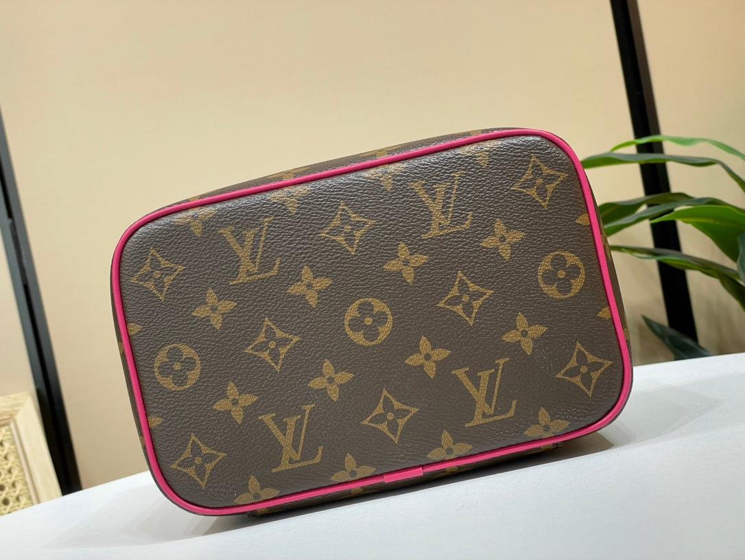 Louis Vuitton LV M44495 Nice Mini Vanity Case Monogram canvas Rose Red