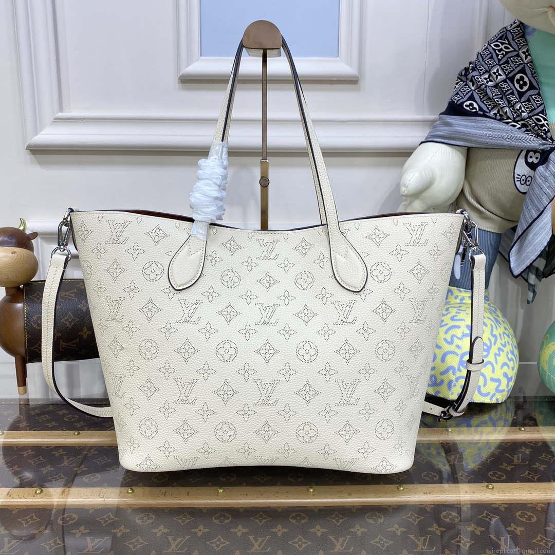Louis Vuitton Blossom MM Mahina Tote Bag LV M21851 Beige