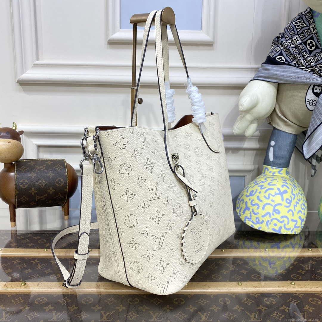 Louis Vuitton Blossom MM Mahina Tote Bag LV M21851 Beige