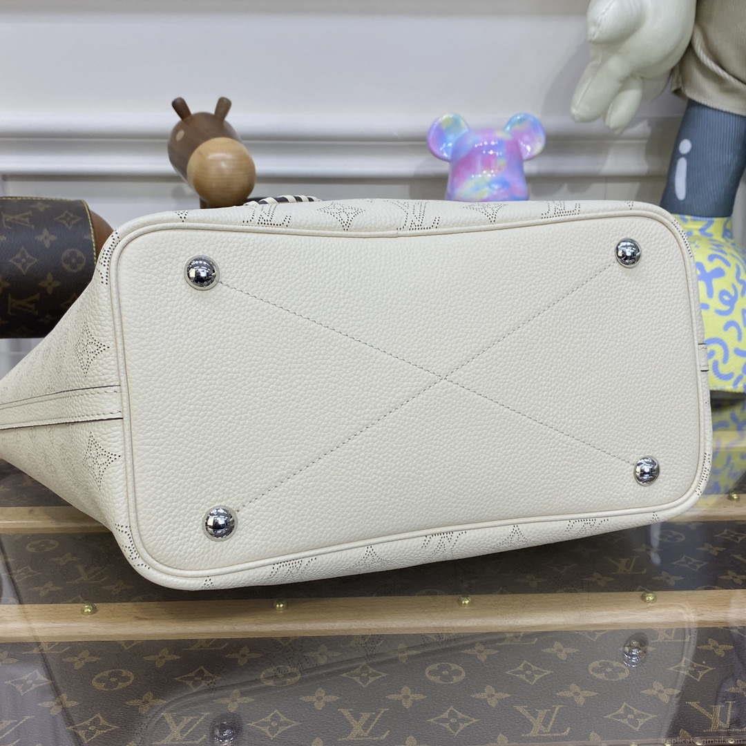 Louis Vuitton Blossom MM Mahina Tote Bag LV M21851 Beige