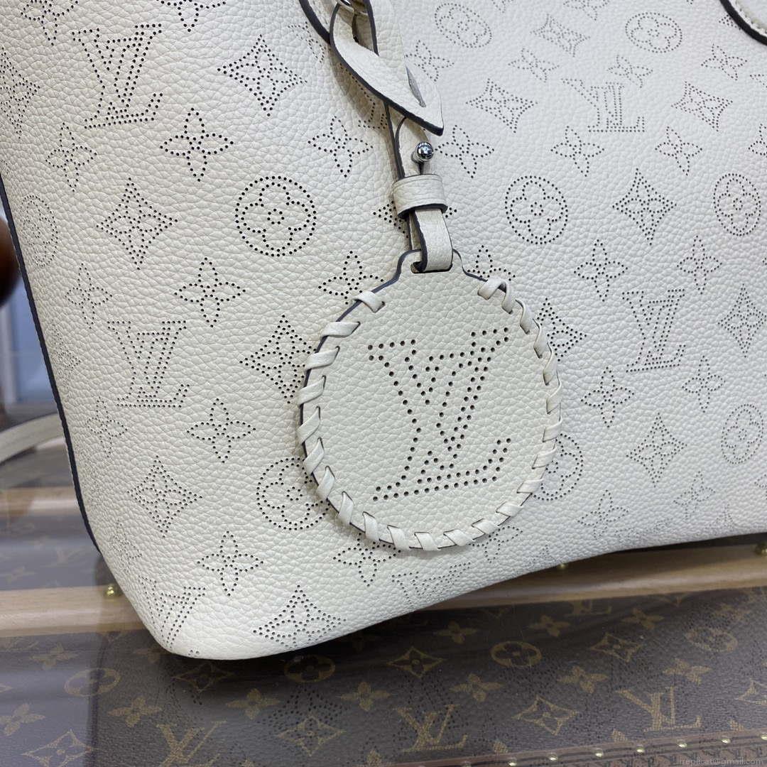 Louis Vuitton Blossom MM Mahina Tote Bag LV M21851 Beige