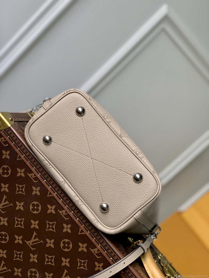 LV M21849 Louis Vuitton Blossom PM Mahina Tote Bag Galet