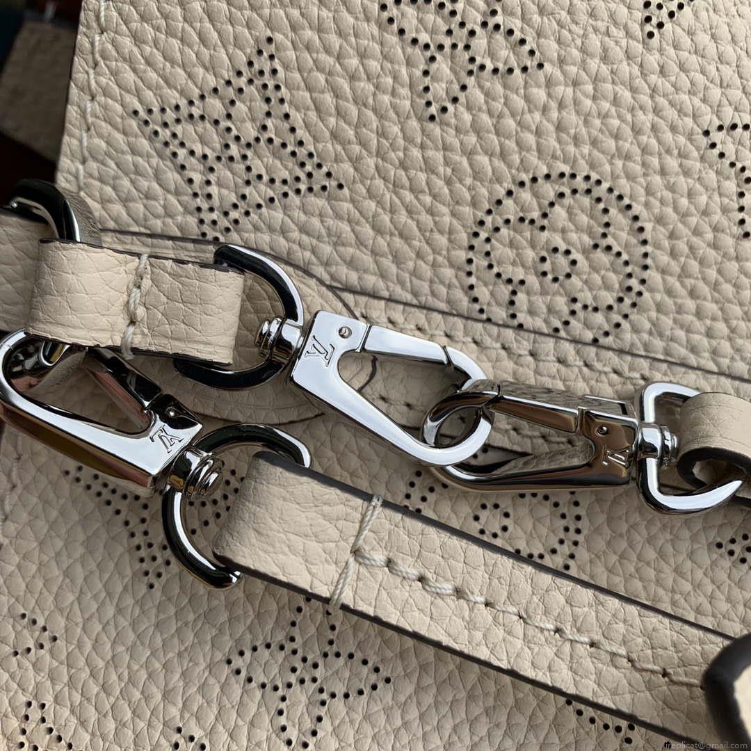 LV M21909 Louis Vuitton Blossom PM Mahina Tote Bag Beige