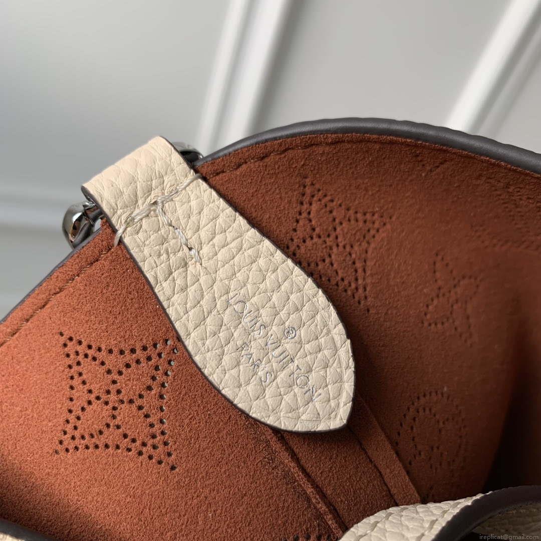 LV M21909 Louis Vuitton Blossom PM Mahina Tote Bag Beige