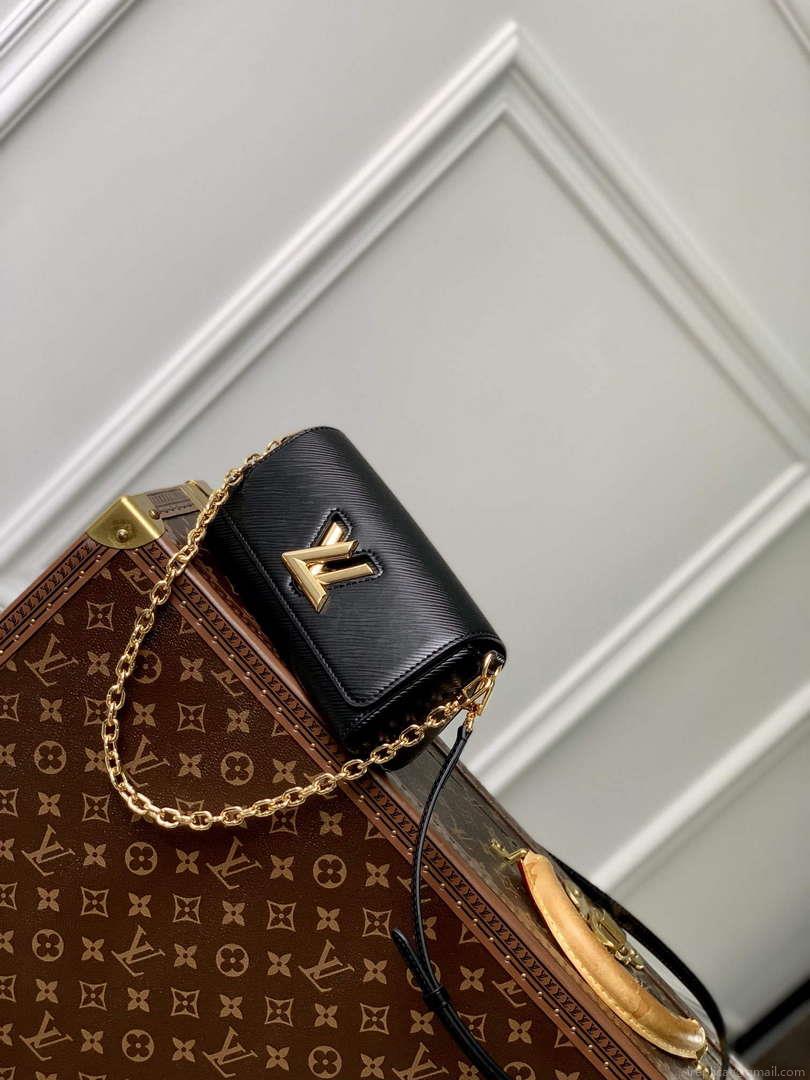 LV M83077 Louis Vuitton Twist West Pochette Epi leather Bag Black